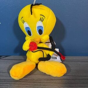 Vintage‎ 1998 Warner Bros Studio Store Tweety Cupid Bean Bag Plush NWT